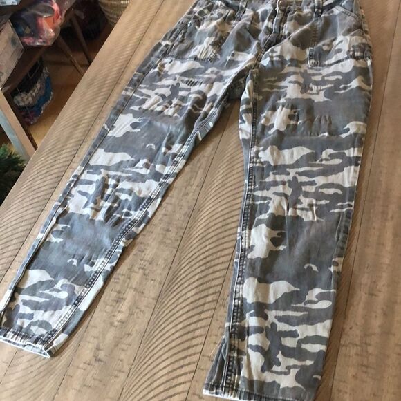 Camo Cargo Cotton Spandex Pants Cotton Spandex Stretch Comfort Waist 2 Pockets - Picture 5 of 17